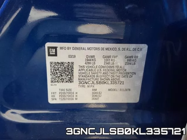 3GNCJLSB0KL335721 фото 2