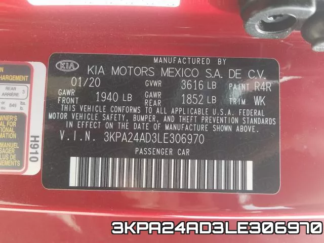 3KPA24AD3LE306970 фото 2