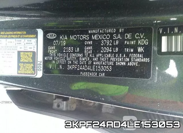 3KPF24AD4LE153053 фото 10