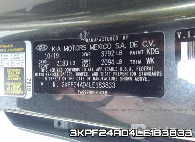 3KPF24AD4LE183833 фото 10