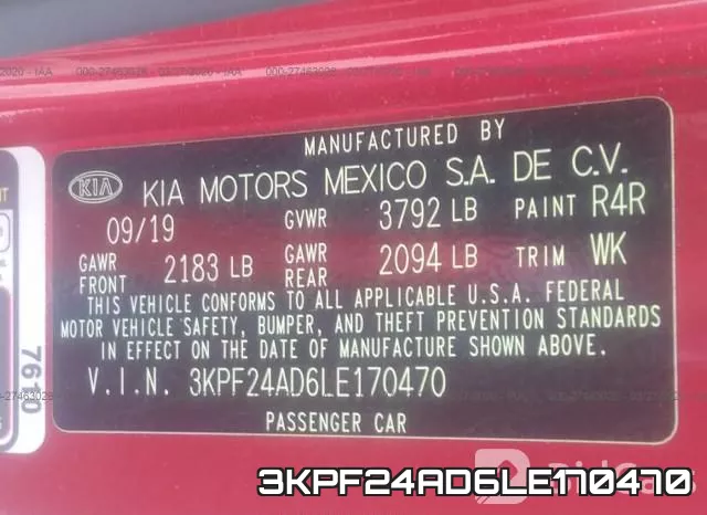 3KPF24AD6LE170470 фото 10