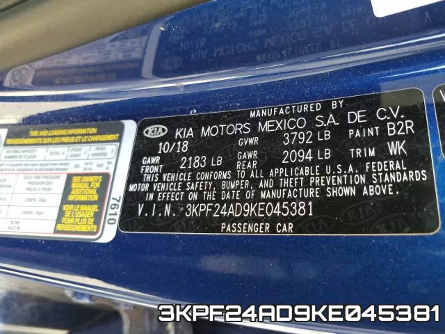 3KPF24AD9KE045381 фото 2