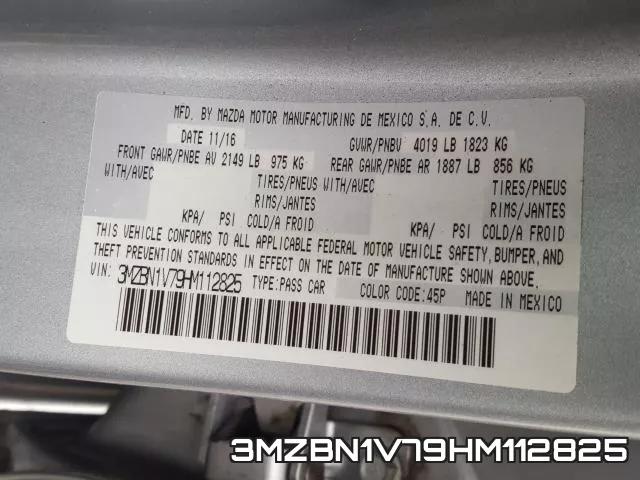 3MZBN1V79HM112825 фото 2