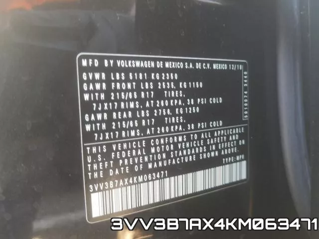 3VV3B7AX4KM063471 фото 2