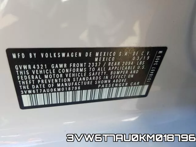 3VW6T7AU0KM018796 фото 2