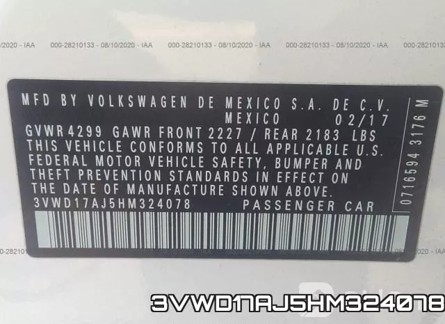 3VWD17AJ5HM324078 фото 10