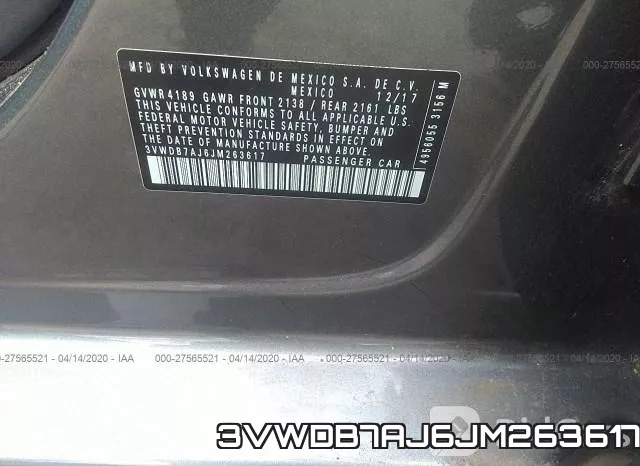 3VWDB7AJ6JM263617 фото 9