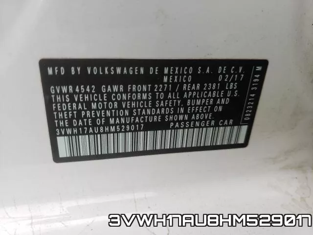3VWH17AU8HM529017 фото 2