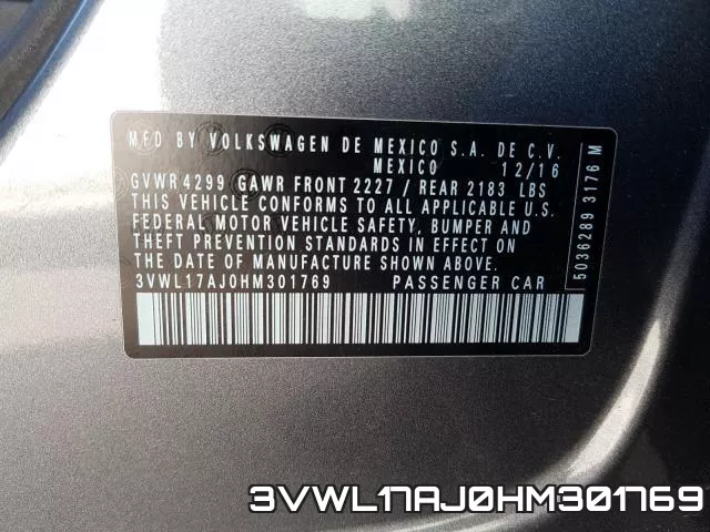 3VWL17AJ0HM301769 фото 2