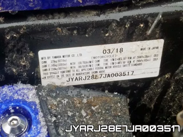 JYARJ28E7JA003517 фото 2