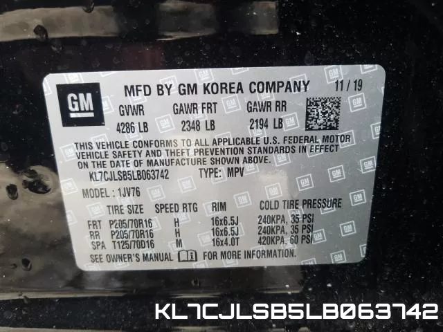 KL7CJLSB5LB063742 фото 2