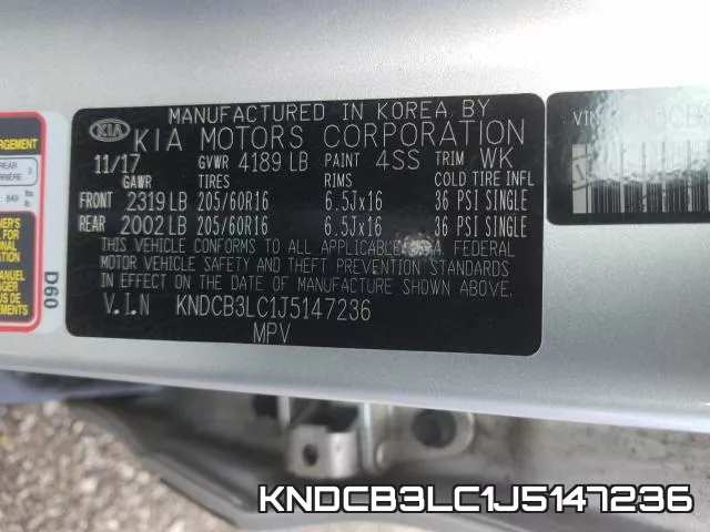 KNDCB3LC1J5147236 фото 2