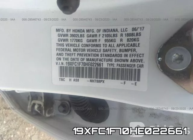 19XFC1F70HE022661 фото 10
