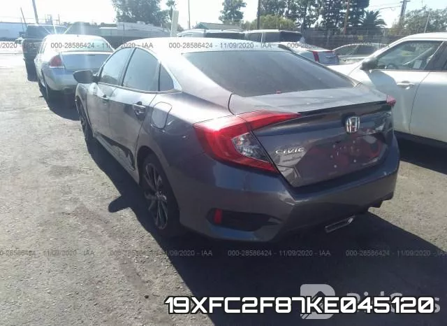 19XFC2F87KE045120 фото 4
