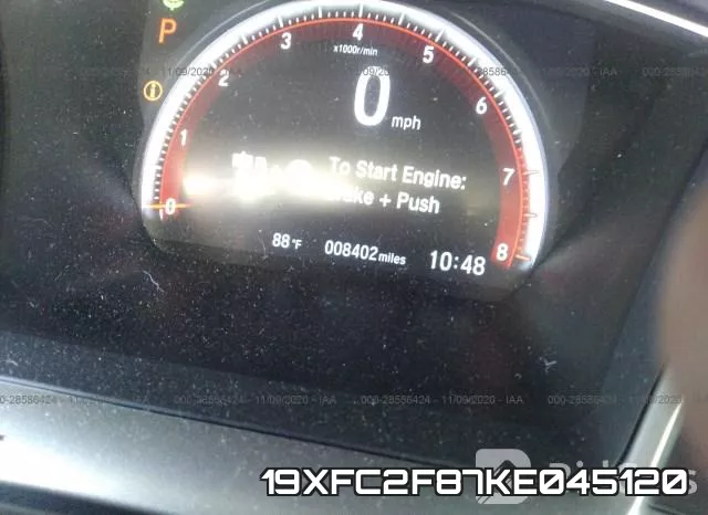 19XFC2F87KE045120 фото 8