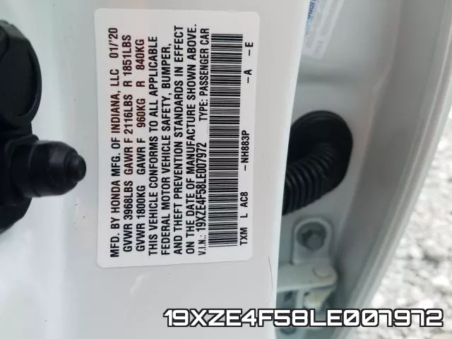 19XZE4F58LE007972 фото 2