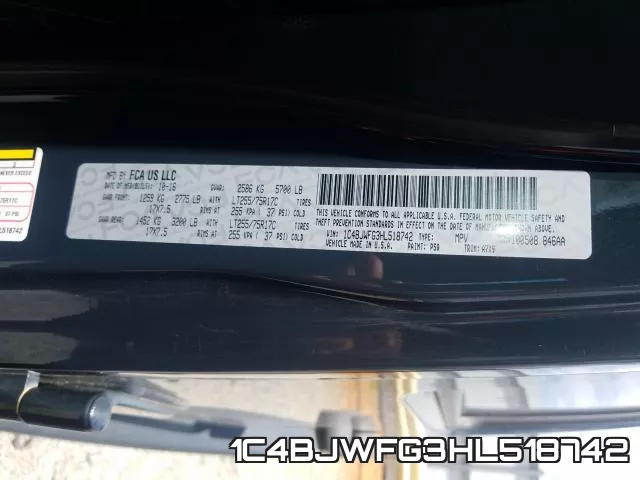 1C4BJWFG3HL518742 фото 2
