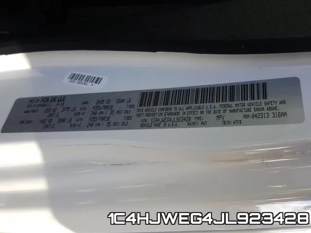 1C4HJWEG4JL923428 фото 2
