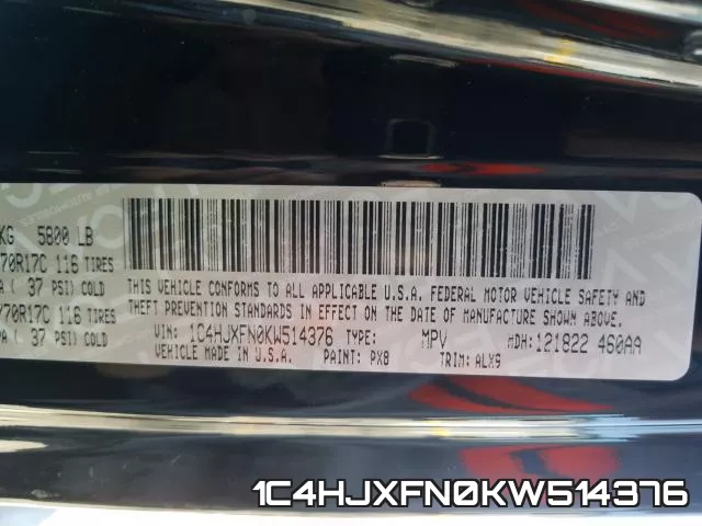 1C4HJXFN0KW514376 фото 2