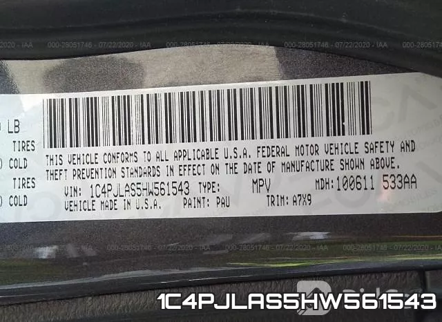 1C4PJLAS5HW561543 фото 10