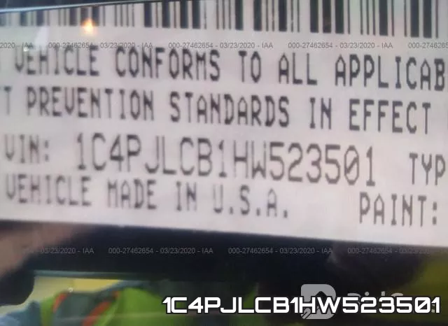 1C4PJLCB1HW523501 фото 10