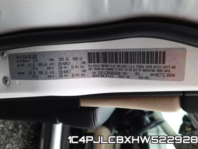 1C4PJLCBXHW522928 фото 2