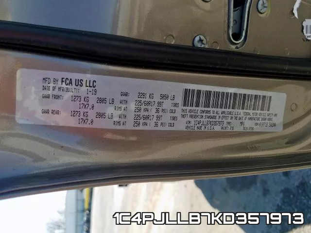 1C4PJLLB7KD357973 фото 2
