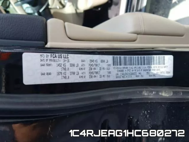 1C4RJEAG1HC680272 фото 2