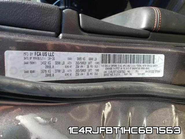 1C4RJFBT1HC687563 фото 2