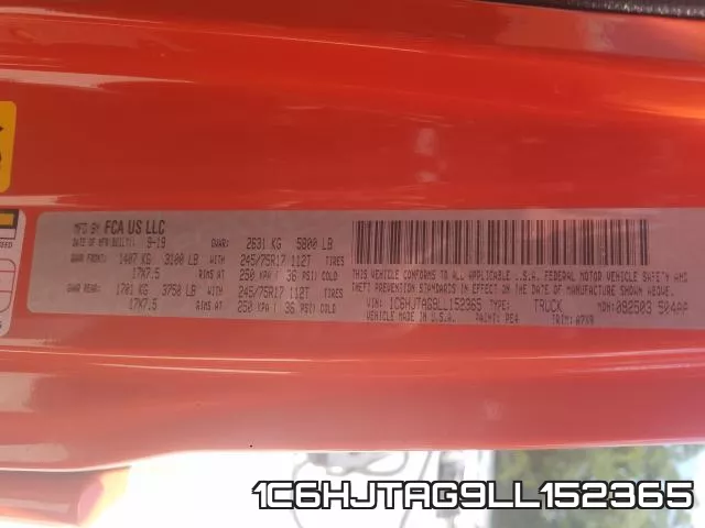 1C6HJTAG9LL152365 фото 2