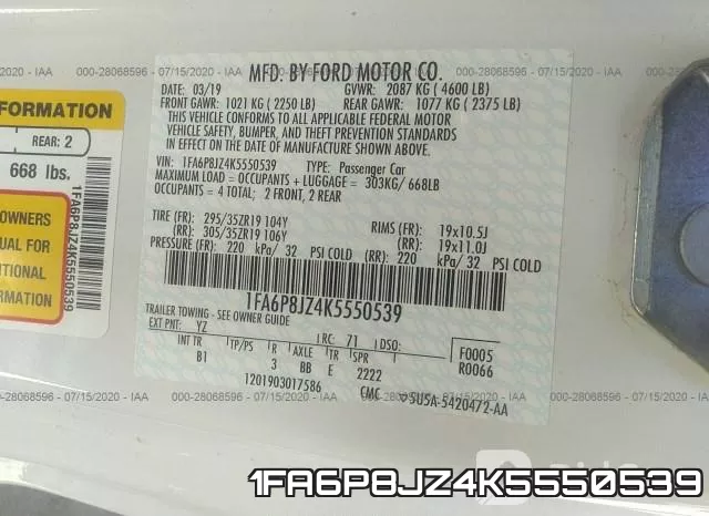 1FA6P8JZ4K5550539 фото 10