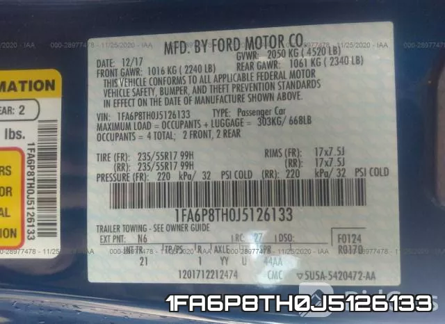 1FA6P8TH0J5126133 фото 10