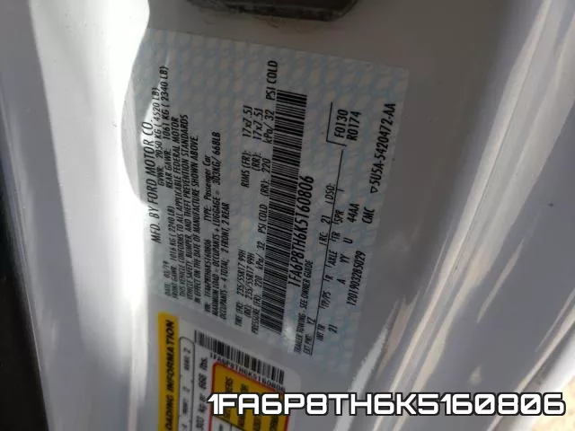 1FA6P8TH6K5160806 фото 2