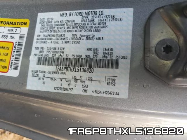 1FA6P8THXL5136820 фото 2