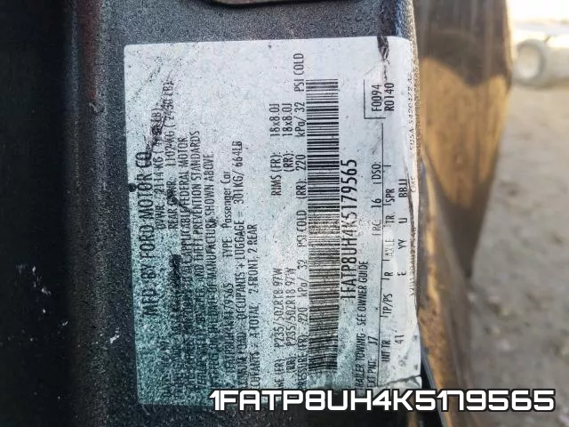 1FATP8UH4K5179565 фото 2