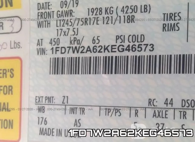 1FD7W2A62KEG46573 фото 10
