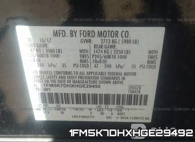 1FM5K7DHXHGE29492 фото 10