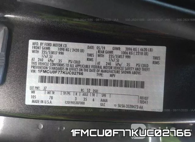 1FMCU0F77KUC02766 фото 10