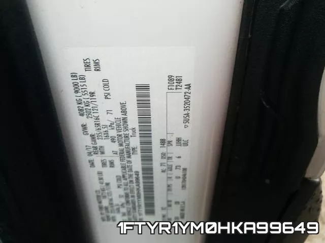 1FTYR1YM0HKA99649 фото 2