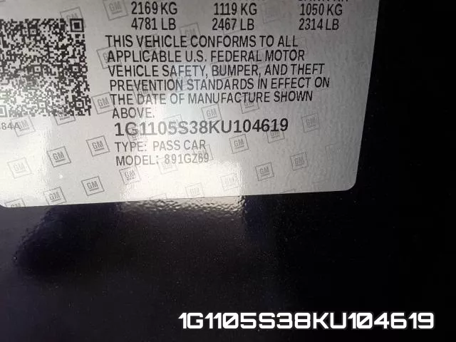 1G1105S38KU104619 фото 2