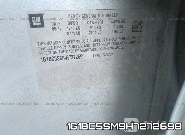 1G1BC5SM9H7272698 фото 10