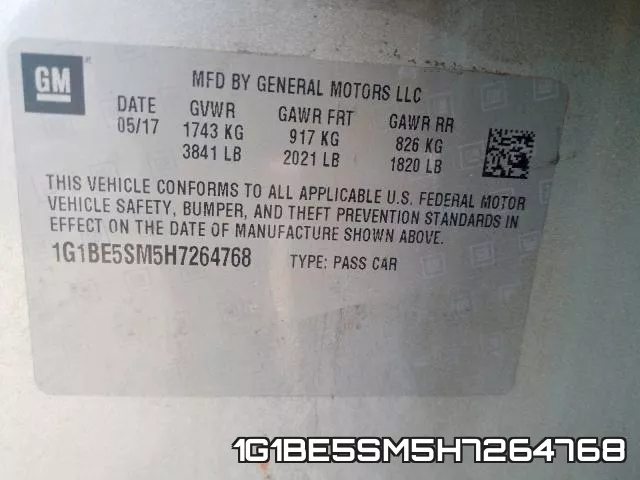 1G1BE5SM5H7264768 фото 2