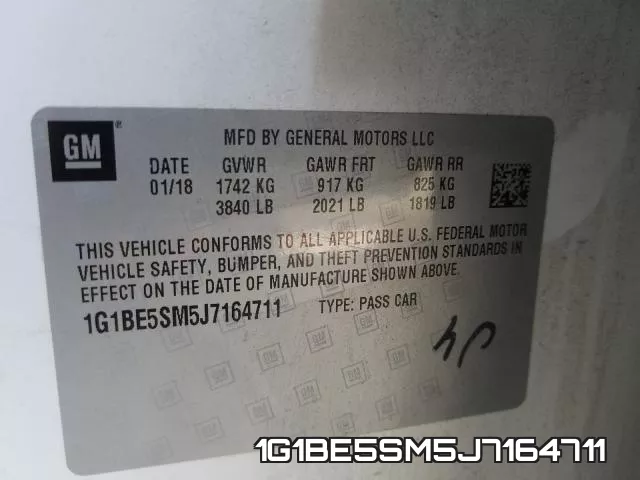 1G1BE5SM5J7164711 фото 2