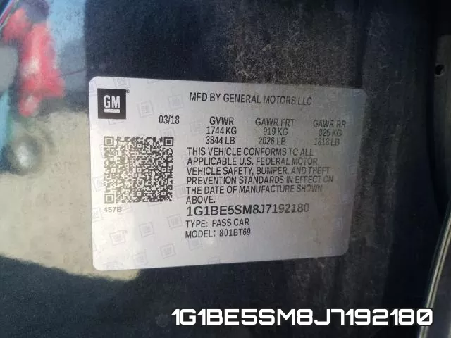 1G1BE5SM8J7192180 фото 2