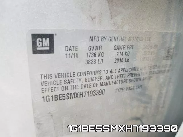 1G1BE5SMXH7193390 фото 2