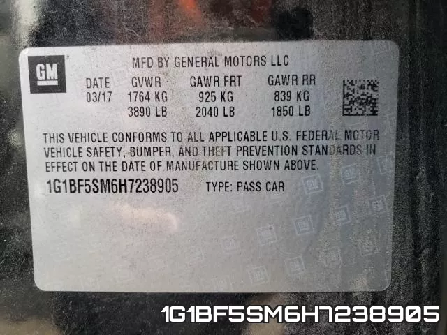 1G1BF5SM6H7238905 фото 2