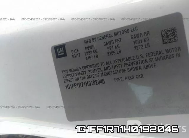 1G1FF1R71H0192046 фото 10