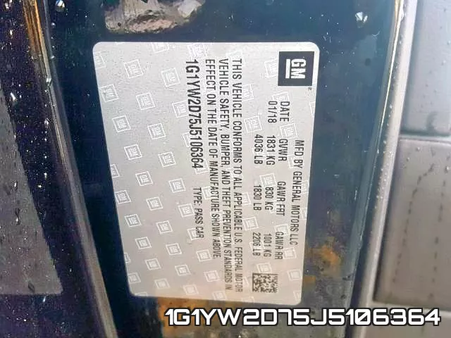 1G1YW2D75J5106364 фото 2