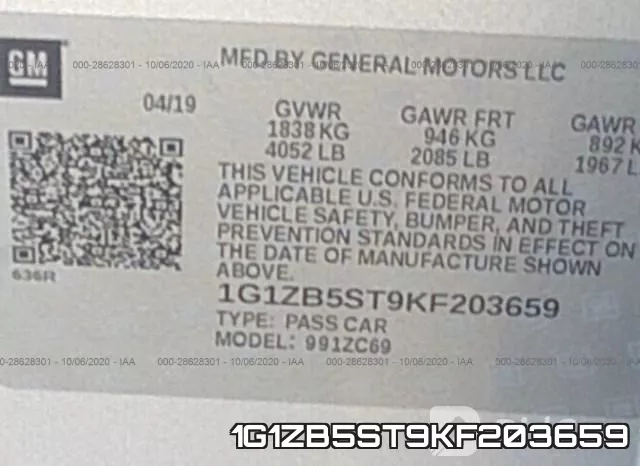 1G1ZB5ST9KF203659 фото 10