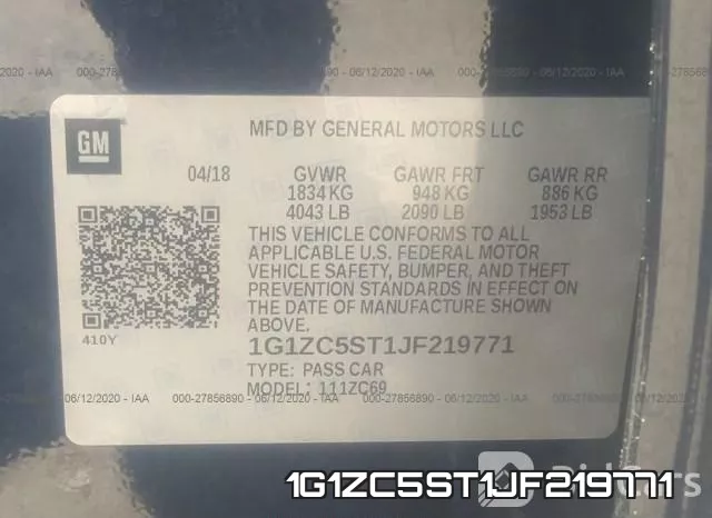 1G1ZC5ST1JF219771 фото 10
